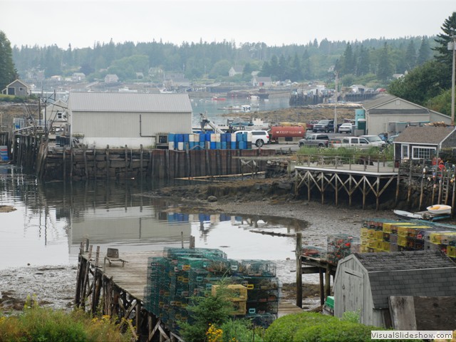 July 27: we had lunch at the Dip Net restaurant in Port Clyde.  Here is a view of the port.