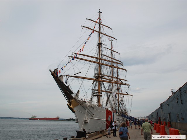 July 28:  The Coast Guard training cutter Eagle was docked, and was open for touring.  It also has a wikipedia entry.  Originally a Nazi ship.