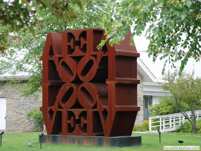 August 2: Steel sculpture outside the Farnsworth museum in downtown Rockland.  More on that later.
