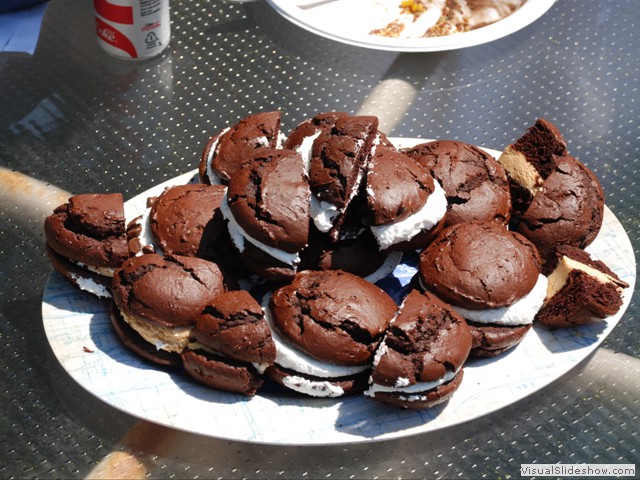August 3:  We could not leave without a taste of genuine Maine whoopie pie.