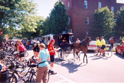 Amish buggy in downtown Lodi