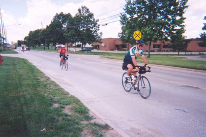 Nancy and Bob at the finish in Medina