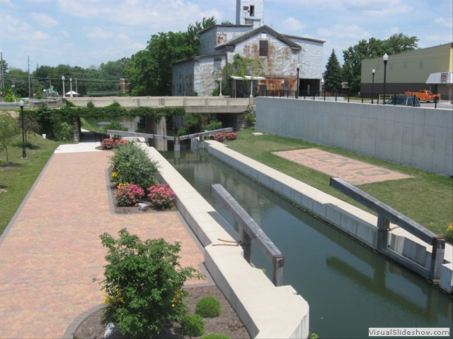 Thursday: Reconstructed canal lock in St. Marys.