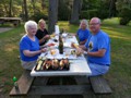 Thursday: Diane joined us for the next couple days.  Another grilled dinner by Bob, featuring pork.