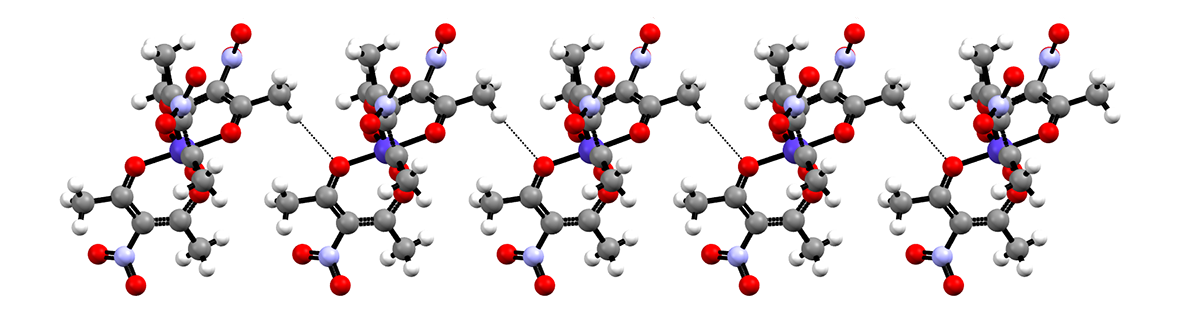 Hydrogen-bonded chains formed by the cobalt acetylacetonate complex