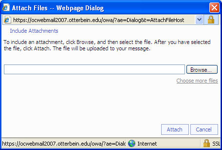 Attachments Page