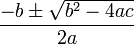 Quadratic Formula