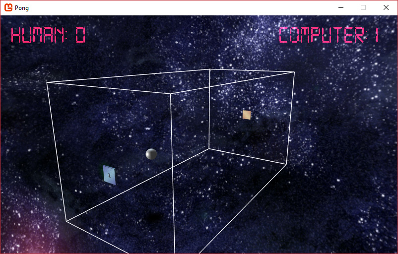 Screenshot of pong implementation